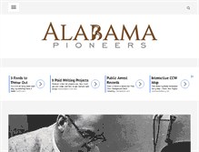 Tablet Screenshot of alabamapioneers.com